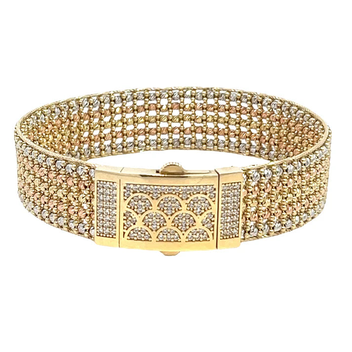 14ct Multicolour Gold Beads Bracelet