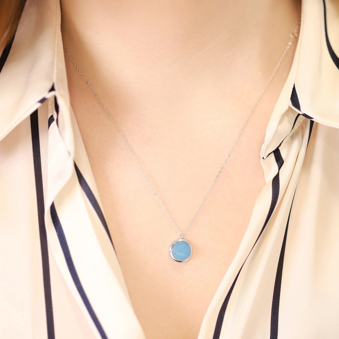 925 Sterling Silver Sterling Abstract Necklace