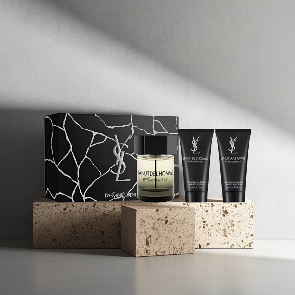 Yves Saint Laurent La Nuit de L'Homme Gift Set 100ml EDT + 2 x 50ml Shower Gel