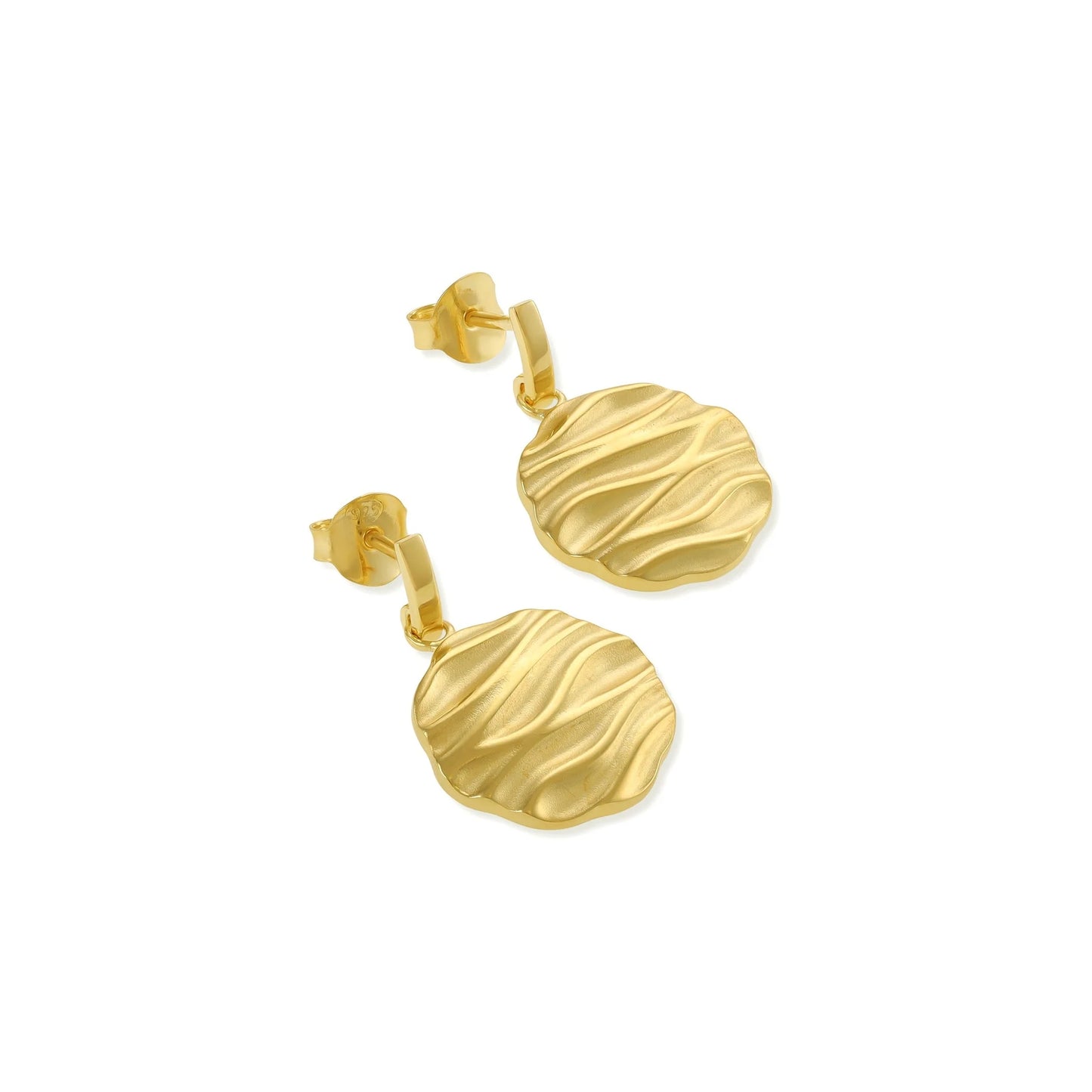 18ct 1 Micron Gold Plated 925 Sterling Silver Drop Earrings