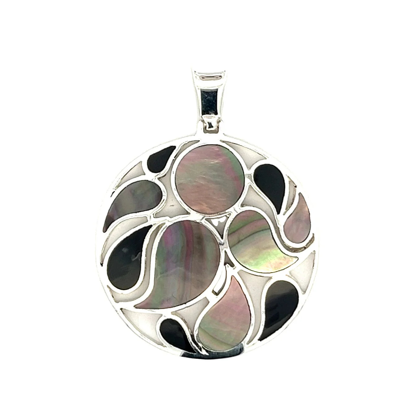 Sterling Silver Multi Colour Of Mop Shell Pendant