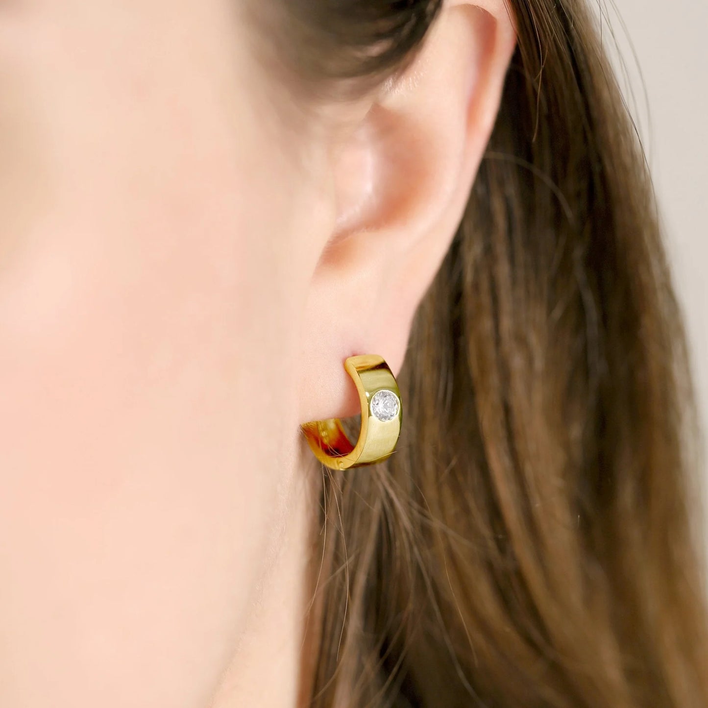 18 K Gold Plate 1 M, Shiny Finish