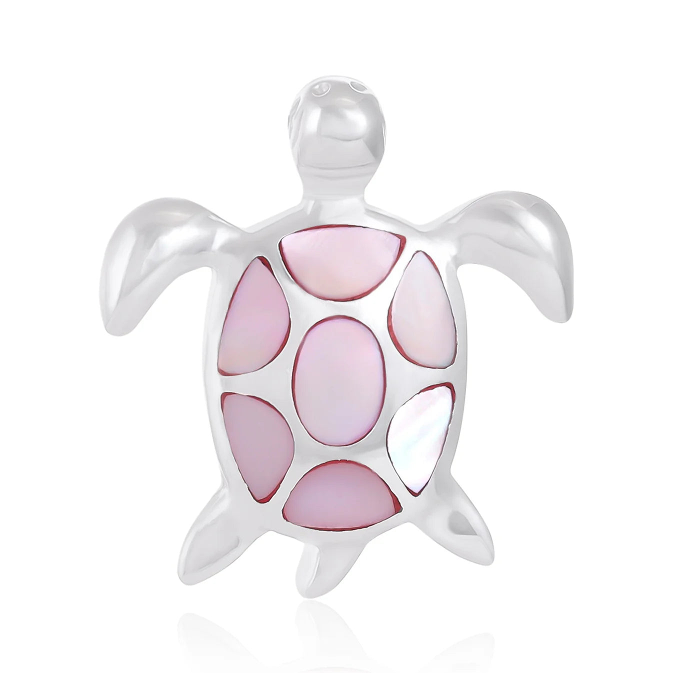 Sterling Silver Abalone Shell Turtle Pendant