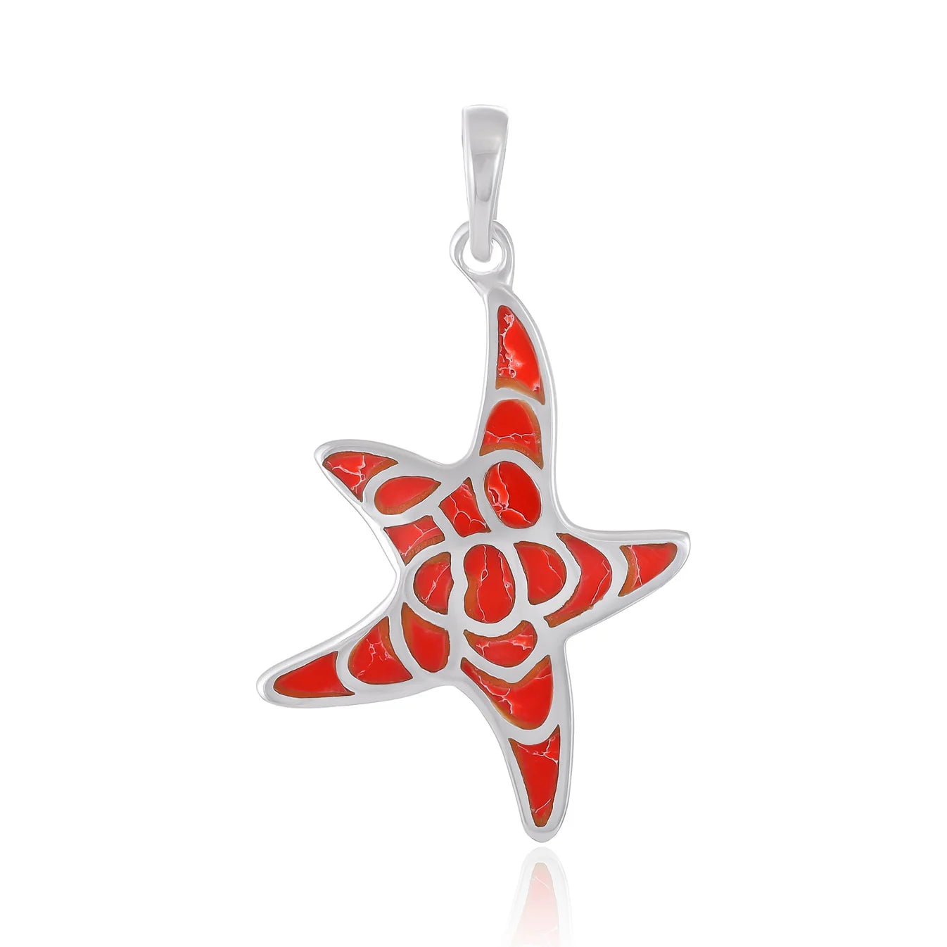 925 Sterling Silver Abalone Shell Starfish Pendant