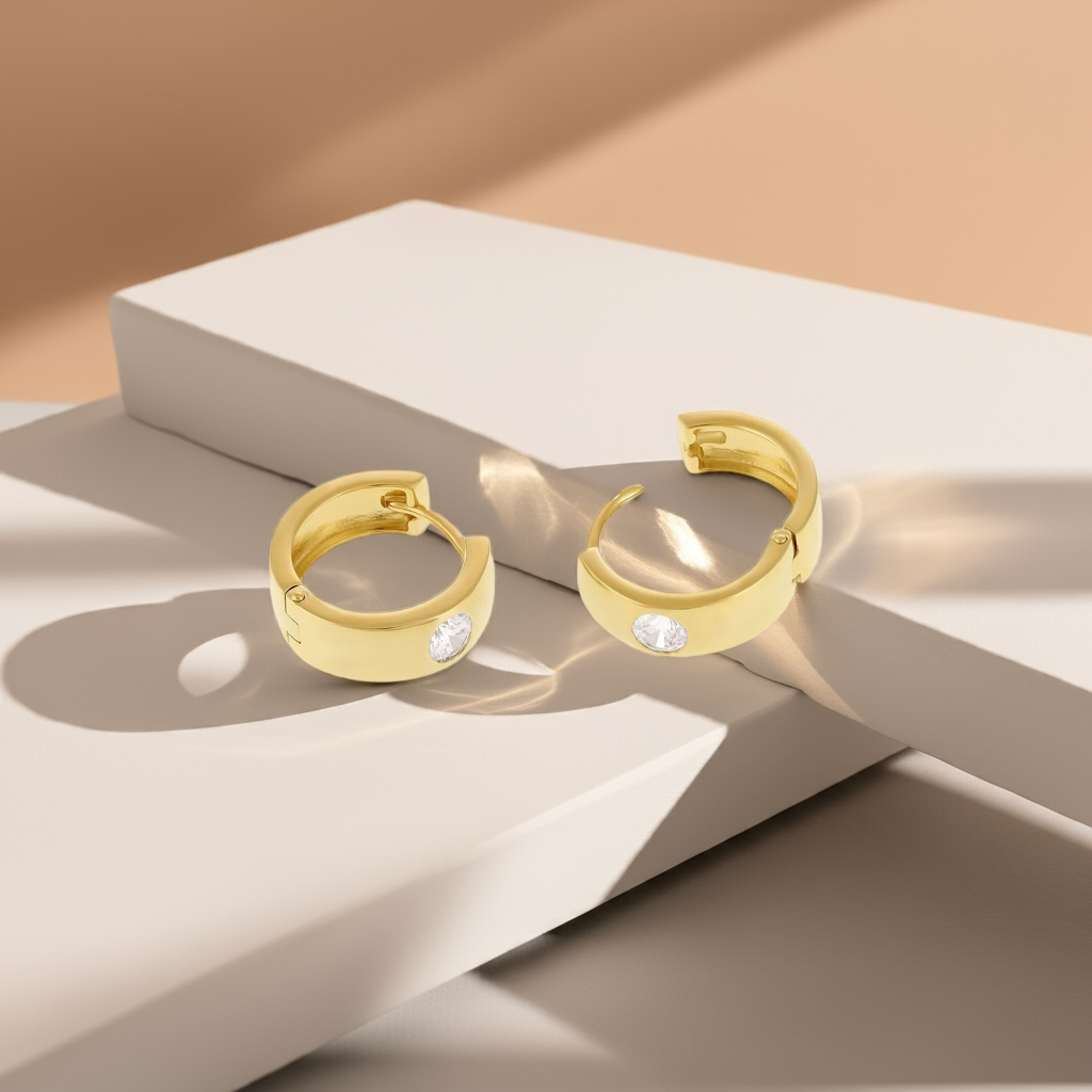 18 K Gold Plate 1 M, Shiny Finish