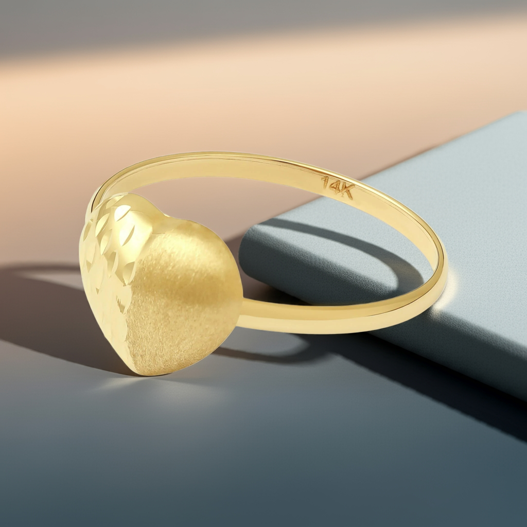 14ct Yellow Gold Heart Ring