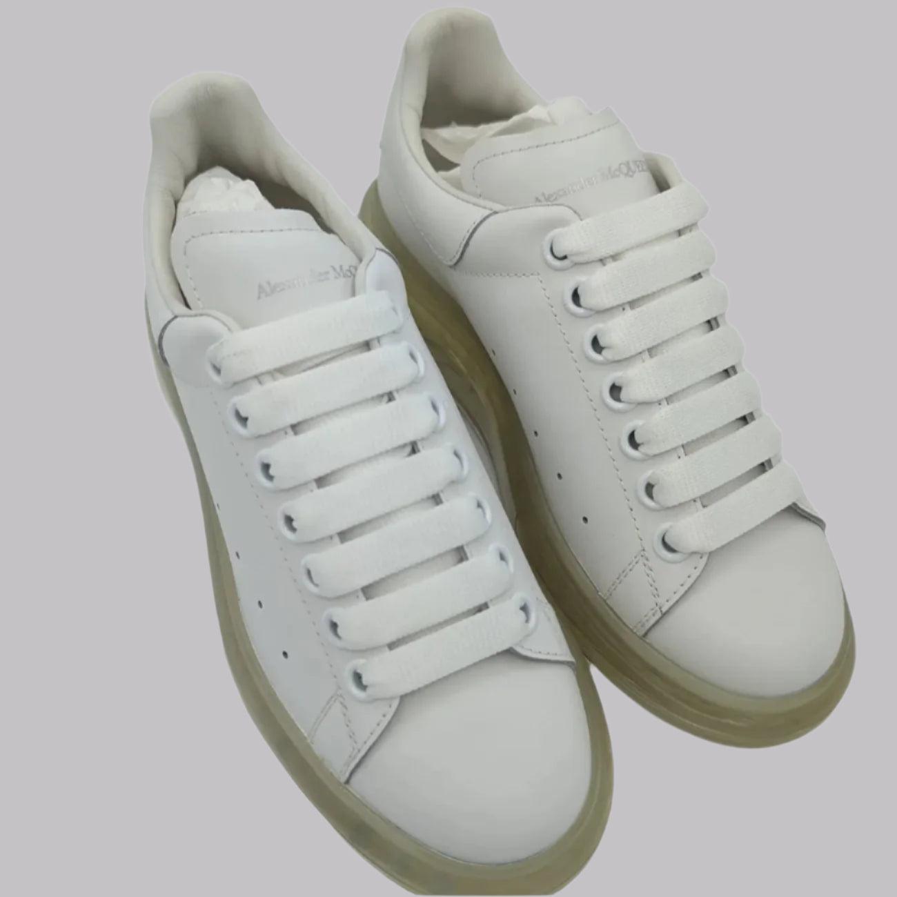 Alexander McQueen Oversized Clear Sneaker - White/White - My Luxe Brands