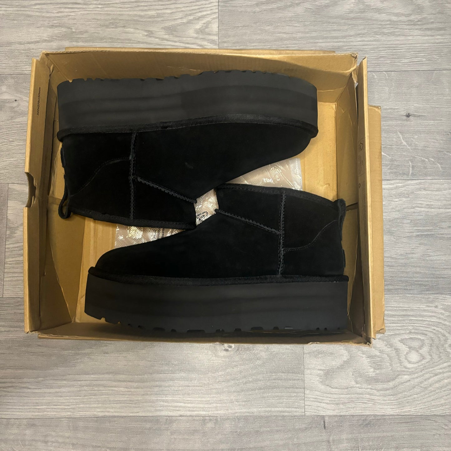 UGG Ultra Mini Platforms Black - Brand New Damaged box - My Luxe Brands