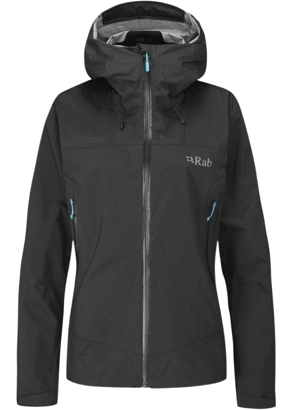 RAB Downpour Plus 2.0 women’s jacket black - My Luxe Brands