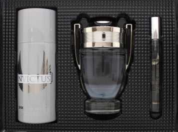 Paco Rabanne Invictus Gift Set 100ml EDT + 150ml Deodorant Spray + 10ml EDT