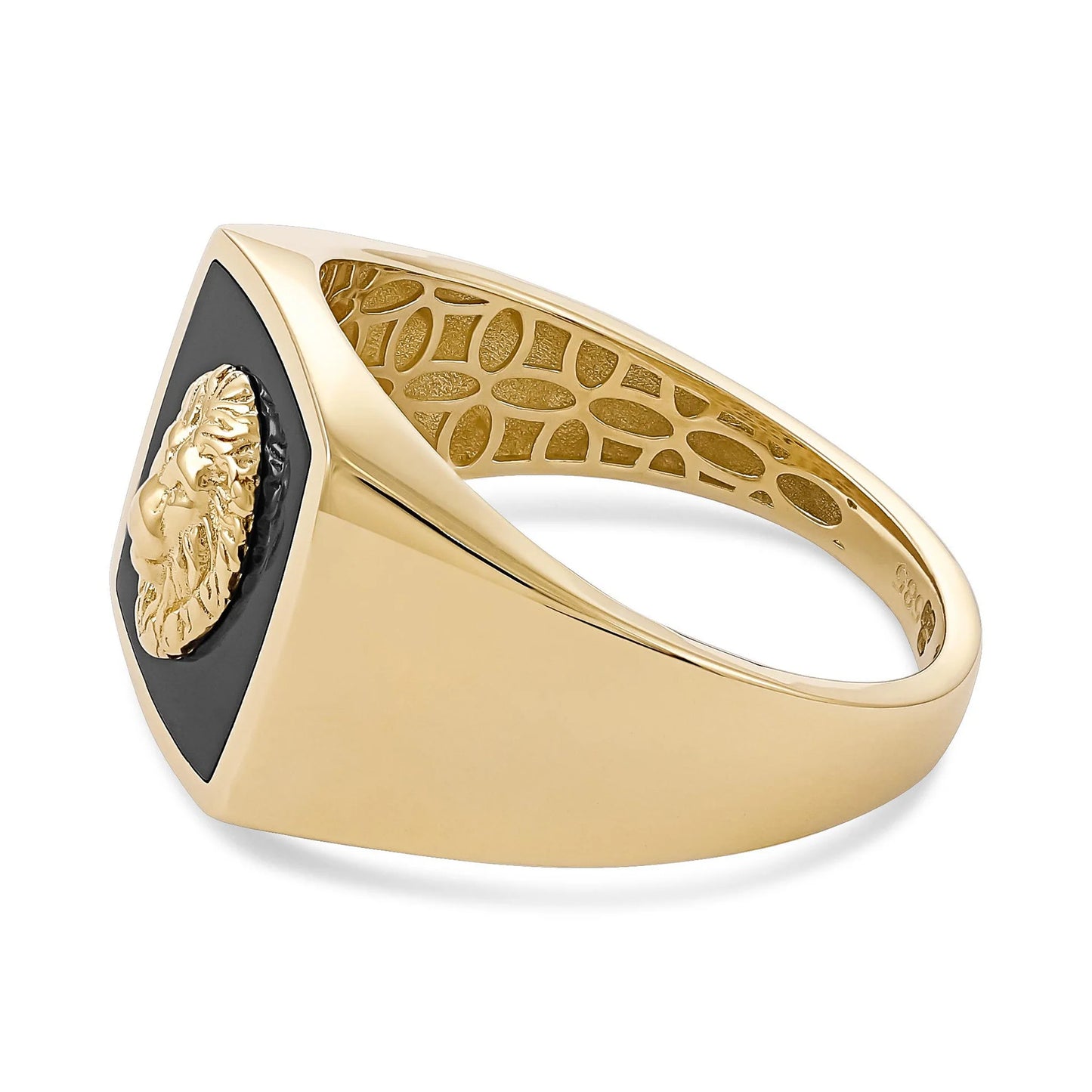 14ct Yellow Gold Lion Ring