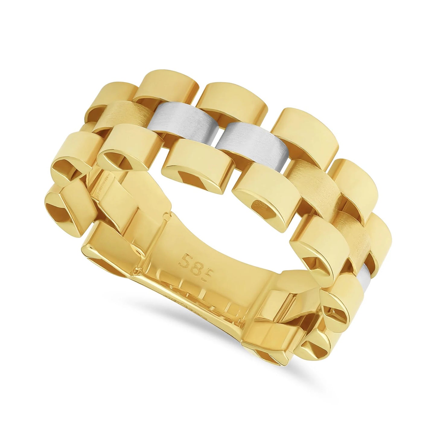 14ct Yellow Fancy Link Ring