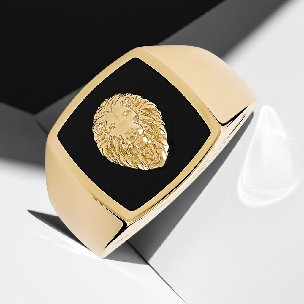 14ct Yellow Gold Lion Ring