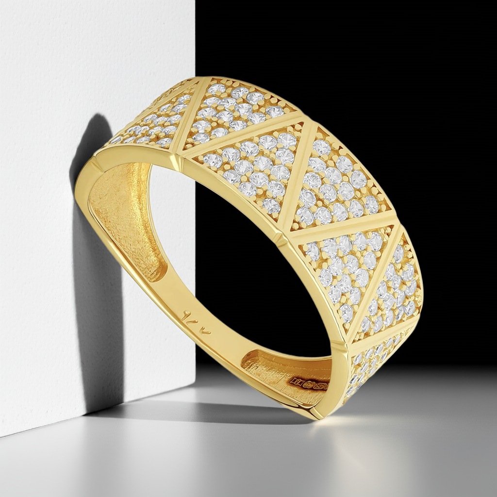 14ct Yellow Gold Cubic Zirconia Ring