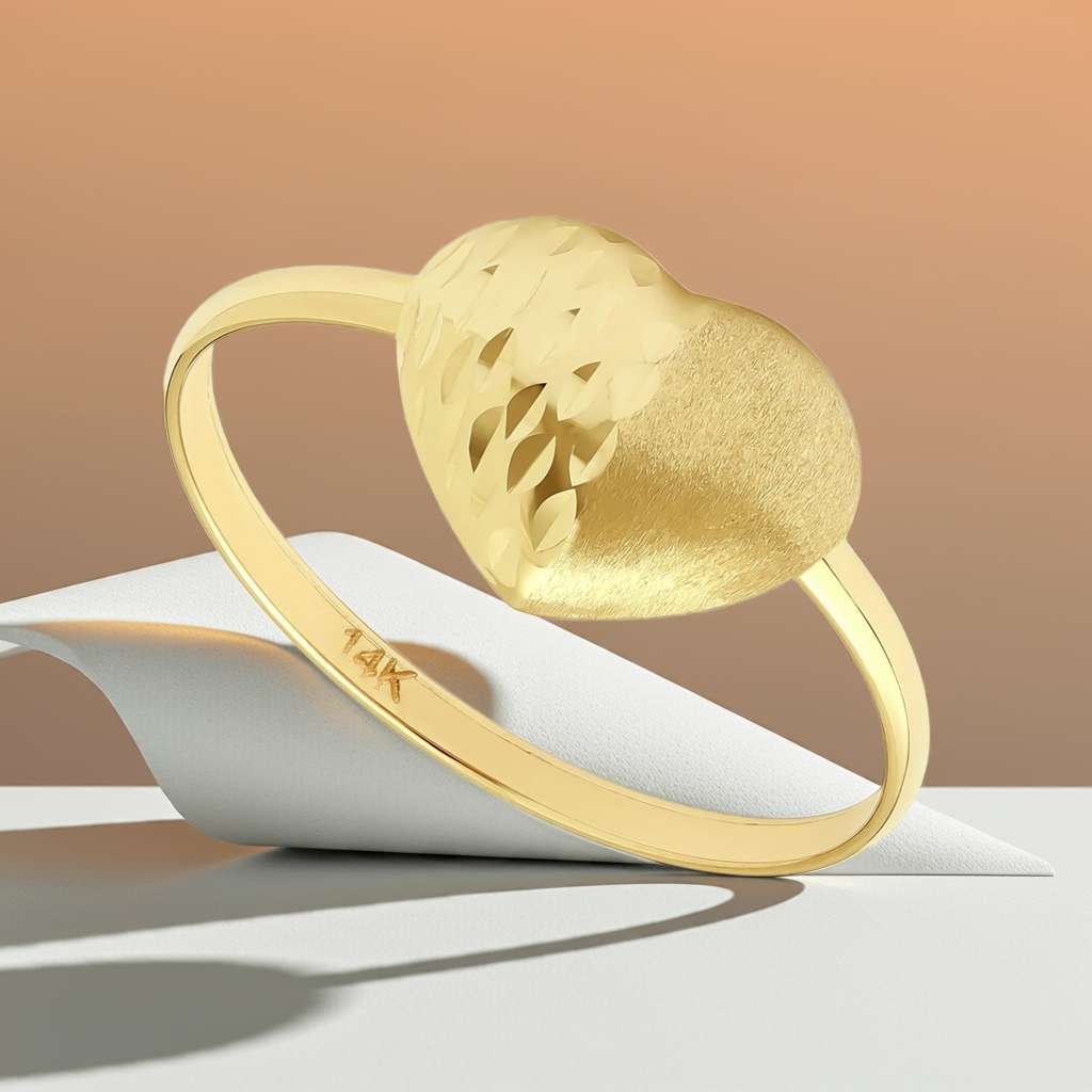 14ct Yellow Gold Heart Ring