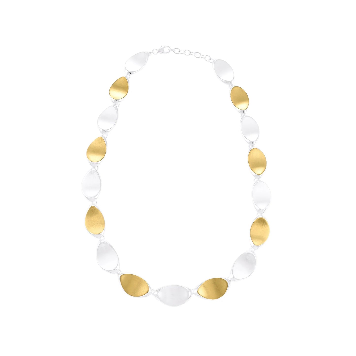 925 Sterling Silver Two Tone Necklace