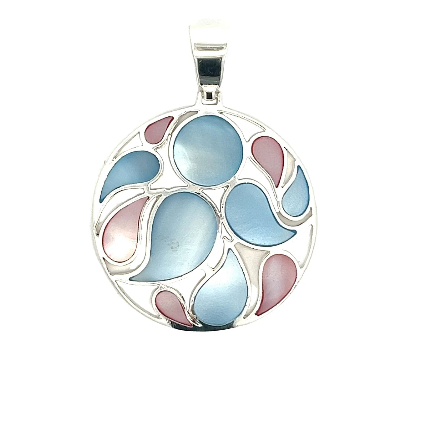 Sterling Silver Multi Colour Of Mop Shell Pendant