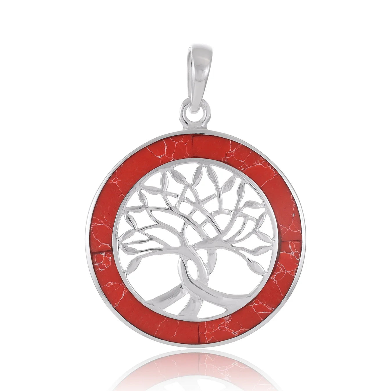 Sterling Silver Abalone Shell Tree Of Life Pendant