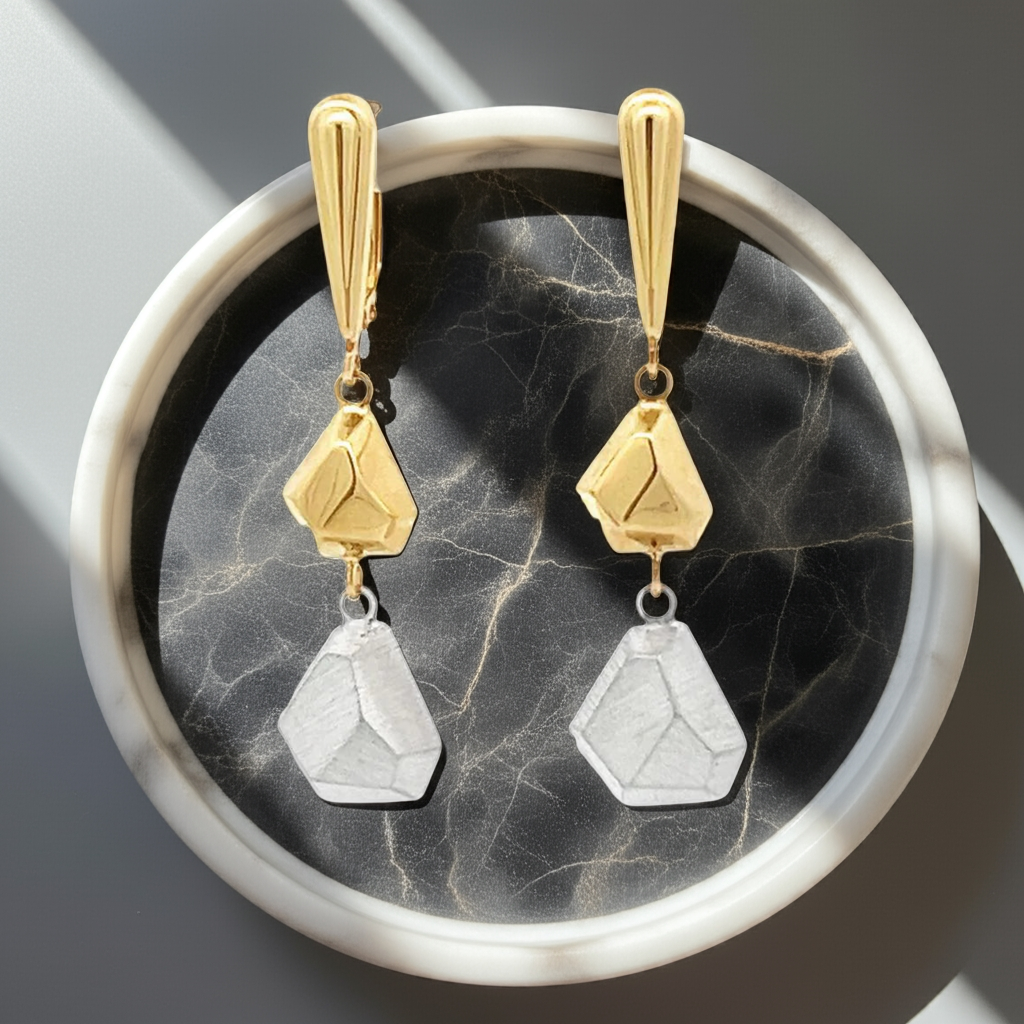 14ct Multi Colour Gold Earrings