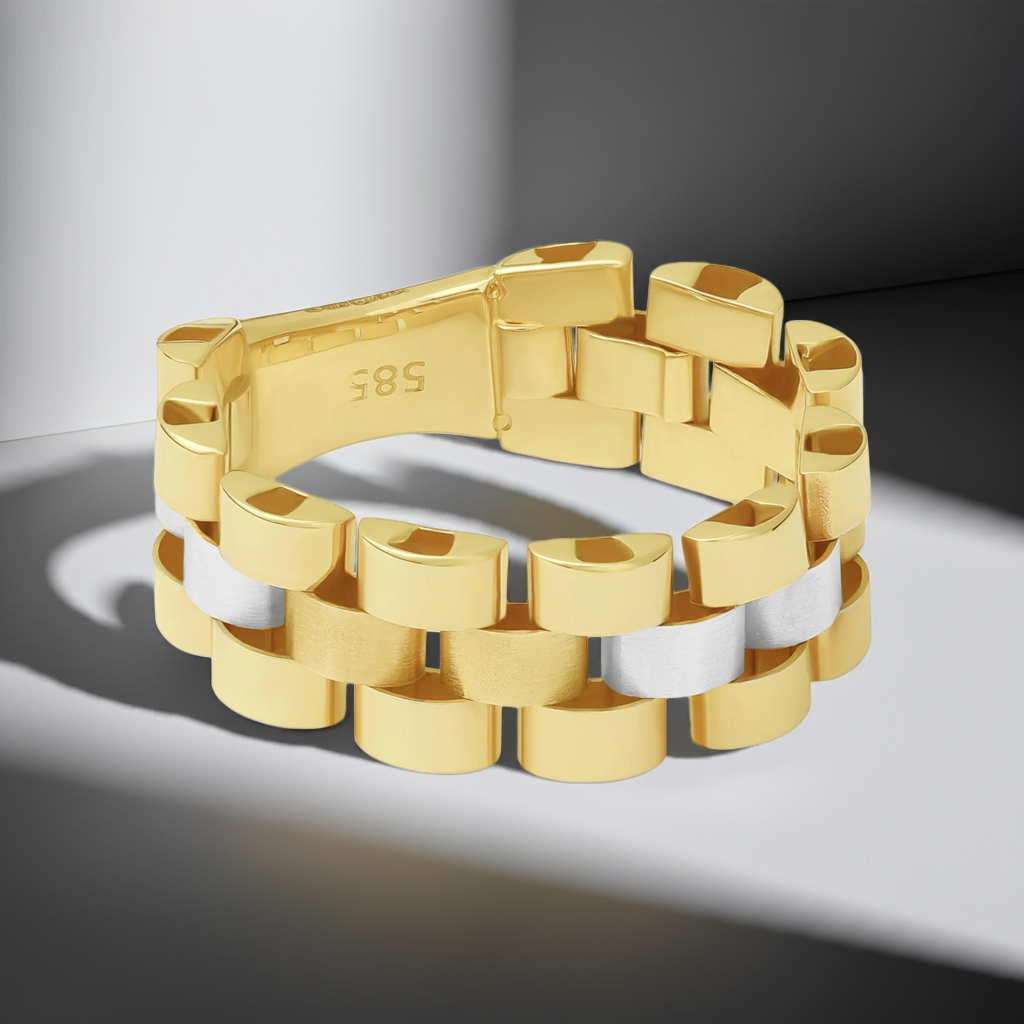 14ct Yellow Fancy Link Ring