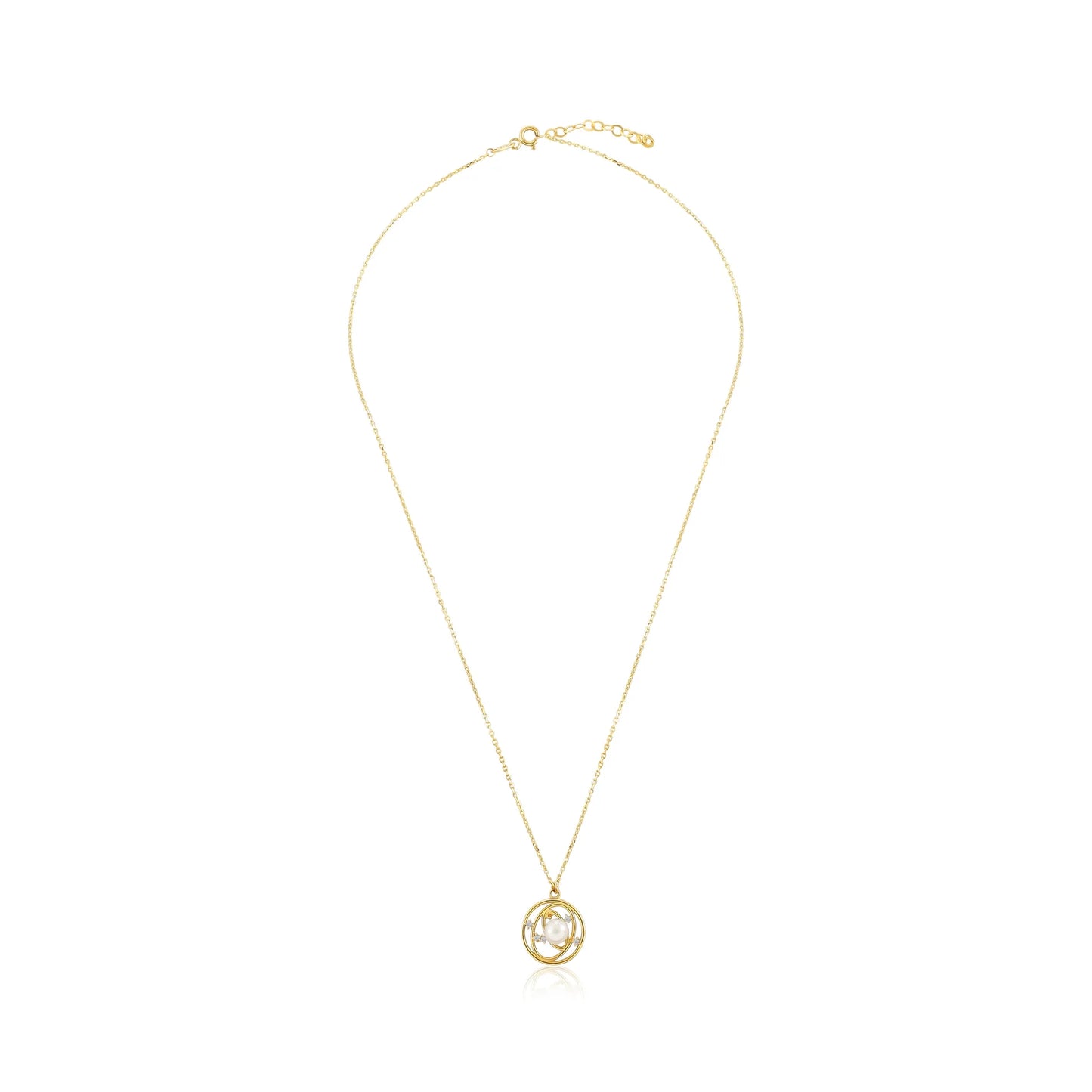 9ct Yellow Gold Pearl Pendant Necklace
