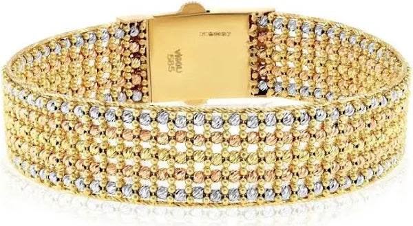 14ct Multicolour Gold Beads Bracelet