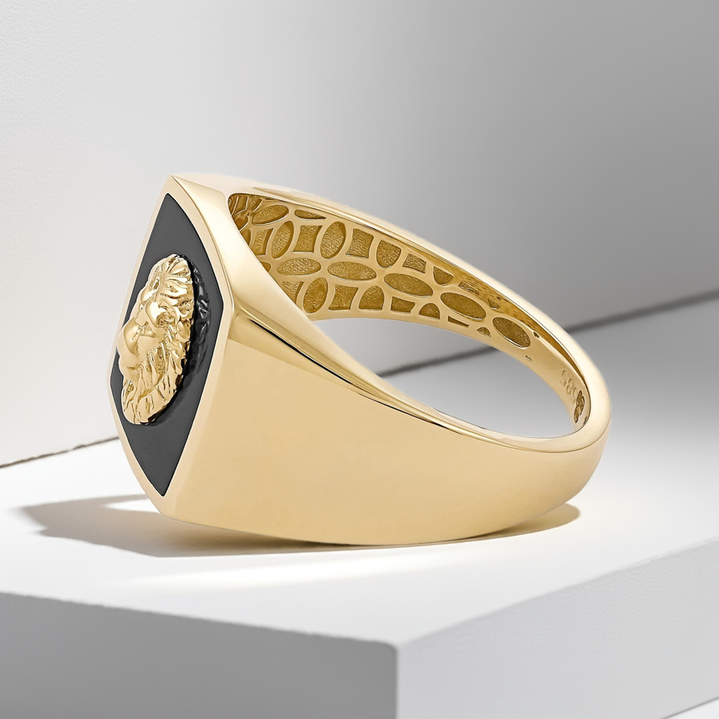 14ct Yellow Gold Lion Ring