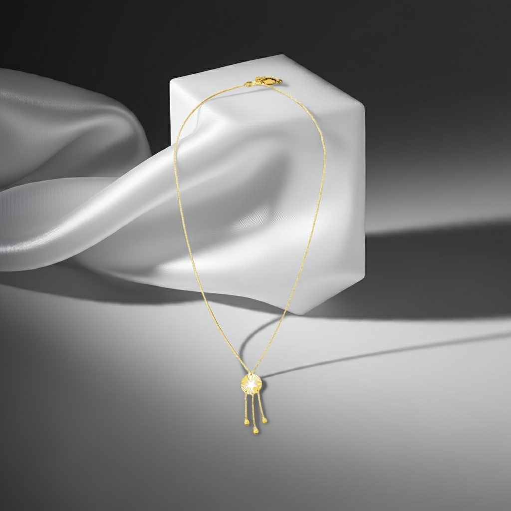 14ct Yellow Gold Bead Star Necklace