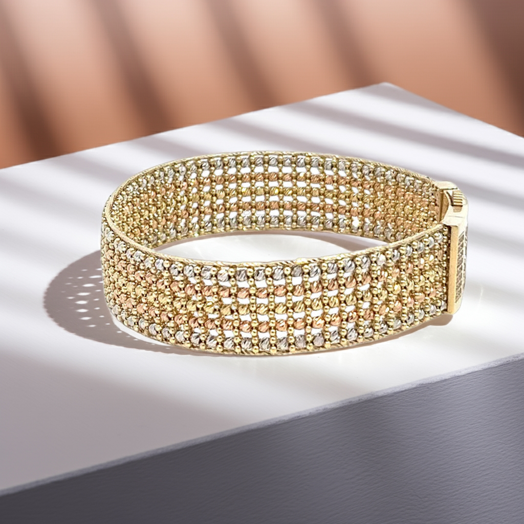 14ct Multicolour Gold Beads Bracelet