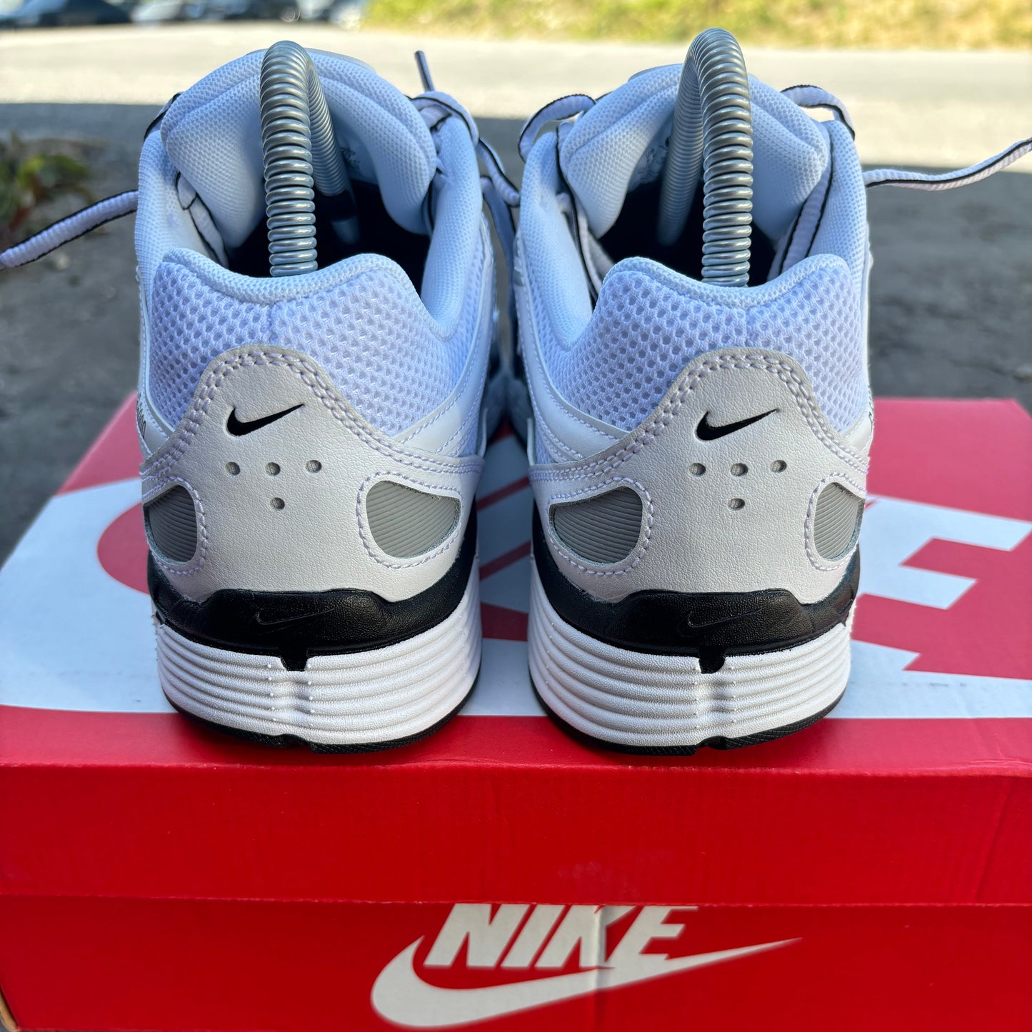 Nike P-6000 White Metallic Silver Black