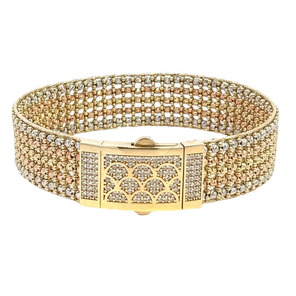 14ct Multicolour Gold Beads Bracelet