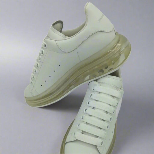 Alexander McQueen Oversized Clear Sneaker - White/White - My Luxe Brands