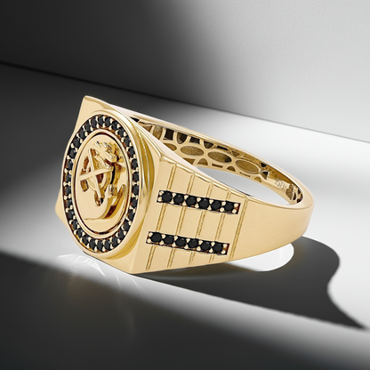 14ct Yellow Anchor Gold Signet Ring