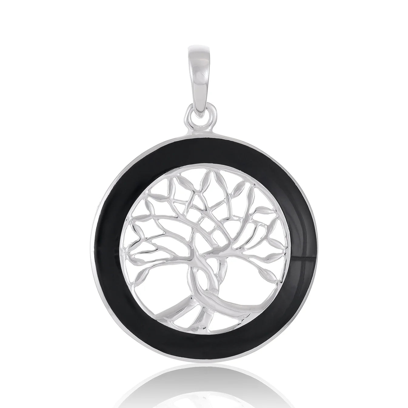 Sterling Silver Abalone Shell Tree Of Life Pendant