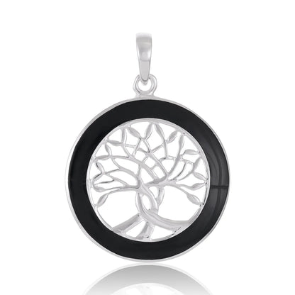 Sterling Silver Abalone Shell Tree Of Life Pendant