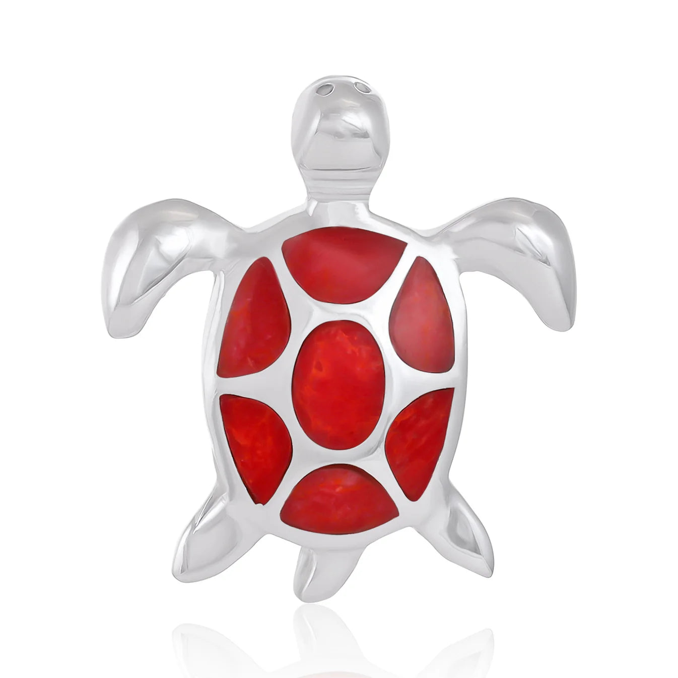 Sterling Silver Abalone Shell Turtle Pendant