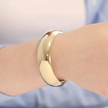 Gold Plated Chunky Sterling Silver Bangle