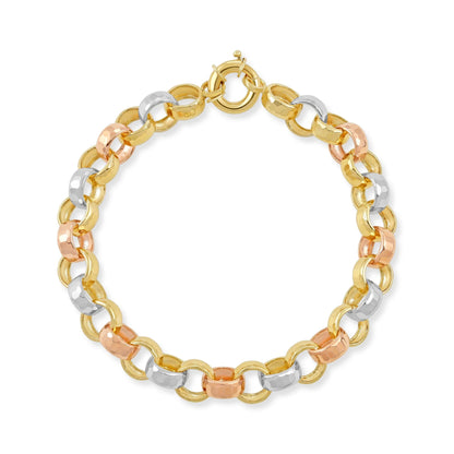 9ct Gold Tri Colour Bracelet