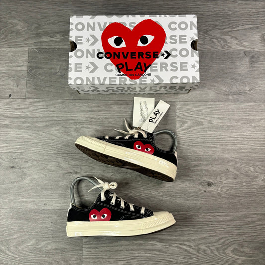 Converse x Comme des Garçons Play Chuck 70 Black/White/High Risk Red - My Luxe Brands