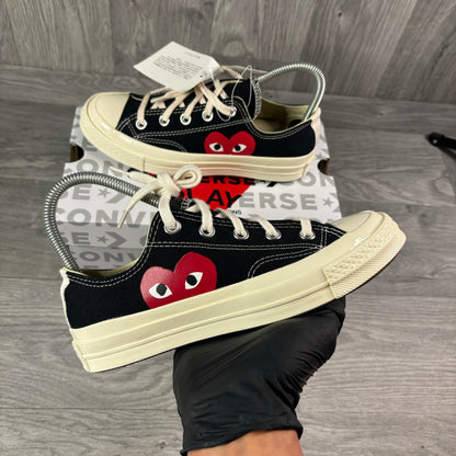 Converse x Comme des Garçons Play Chuck 70 Black/White/High Risk Red - My Luxe Brands