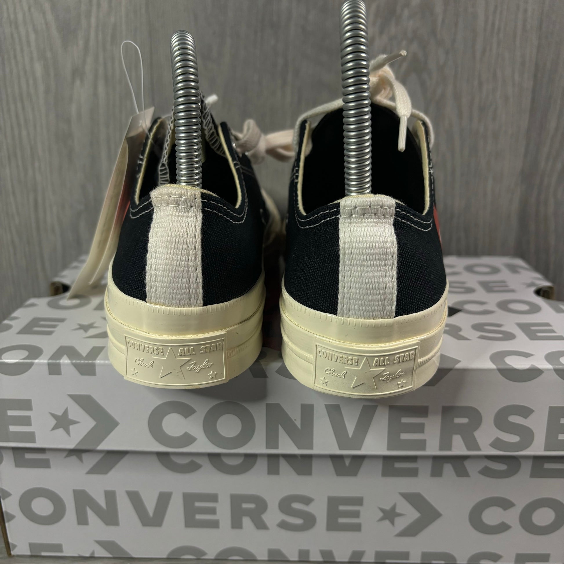 Converse x Comme des Garçons Play Chuck 70 Black/White/High Risk Red - My Luxe Brands