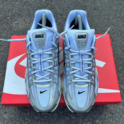 Nike P-6000 White Metallic Silver Flat Silver Black