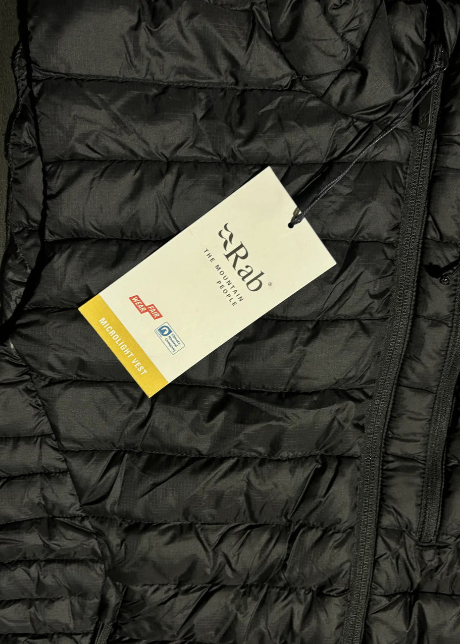 RAB MicroLight Vest Black - Mens - My Luxe Brands