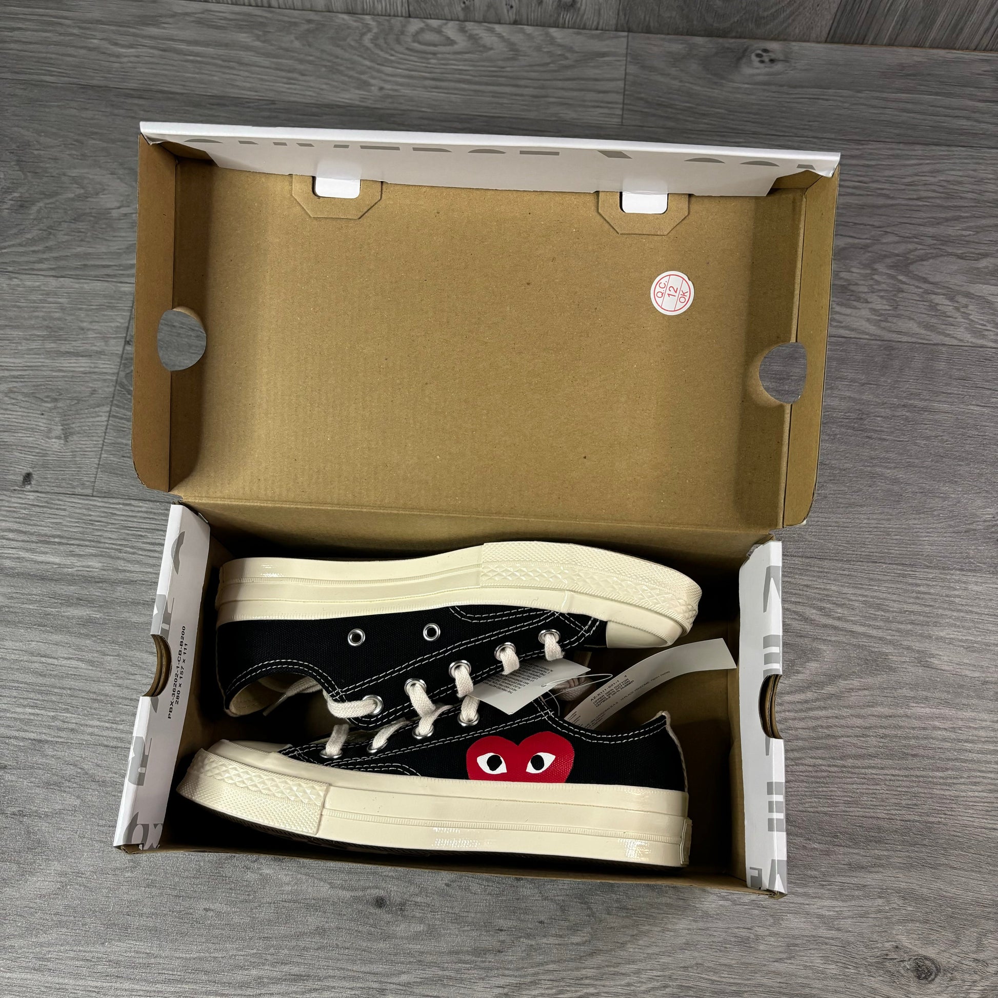 Converse x Comme des Garçons Play Chuck 70 Black/White/High Risk Red - My Luxe Brands