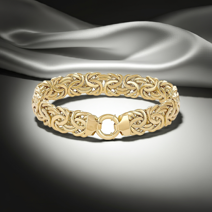 14ct Yellow Gold Byzantine Chain Bracelet