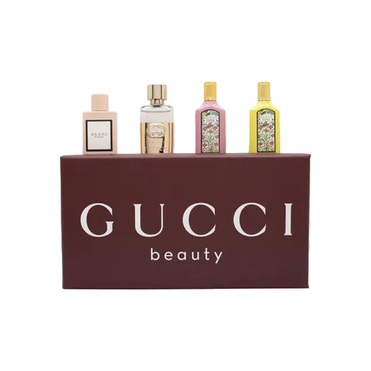 Gucci Miniature Gift Set 5ml Bloom EDP + 5ml Guilty Pour Femme EDT + 5ml Flora Gorgeous Gardenia EDP + 5ml Flora Gorgeous Orchid EDP