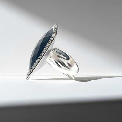 925 Silver Sterling Silver Black Onyx Ring