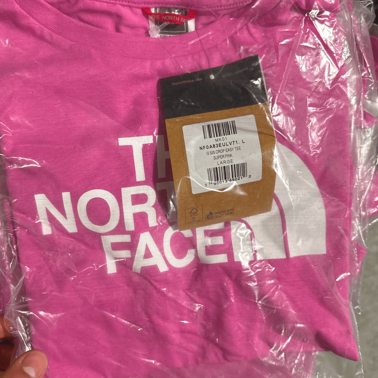 The North Face Girls S/S Crop Easy Tee Gamma - Pink - My Luxe Brands