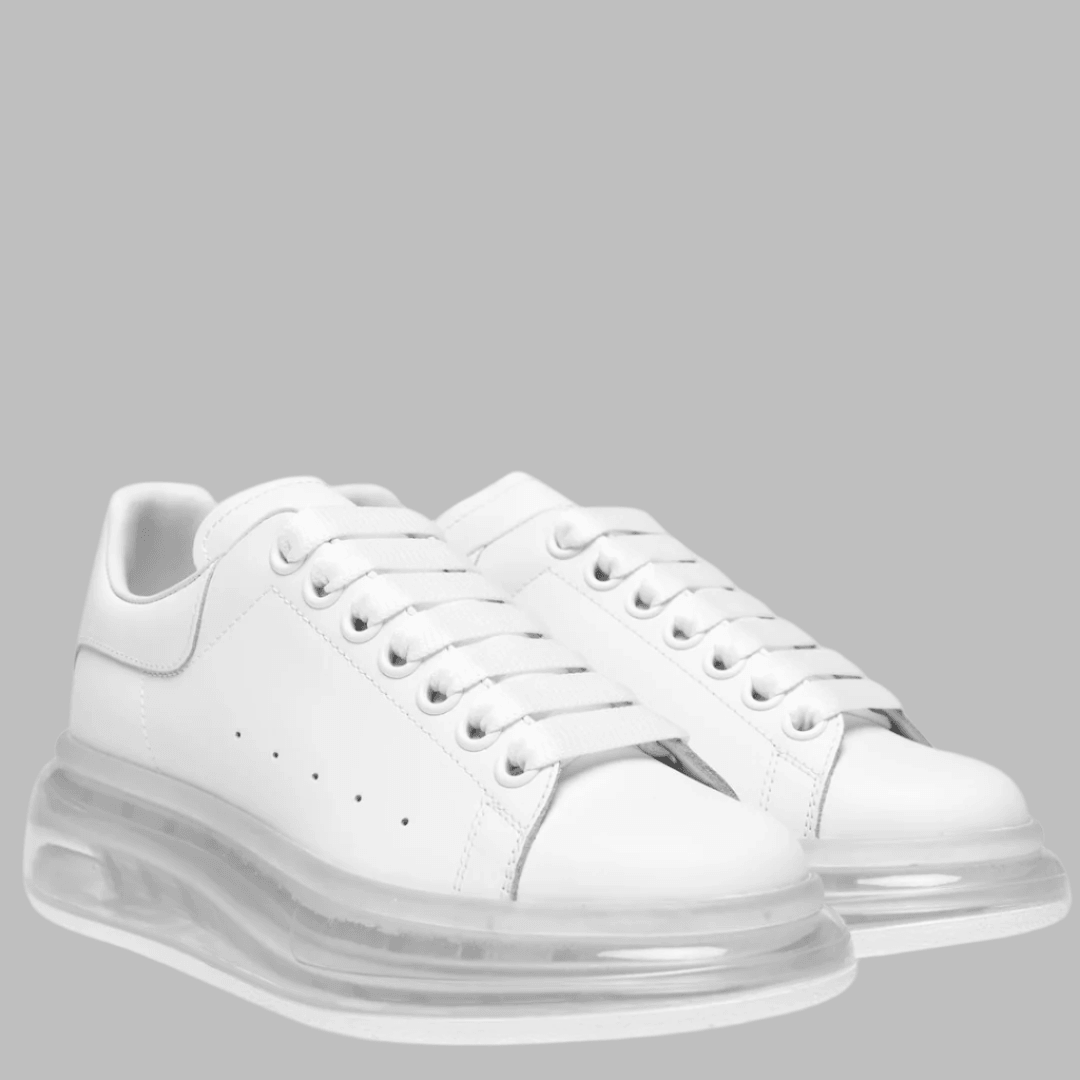 Alexander McQueen Oversized Clear Sneaker - White/White - My Luxe Brands