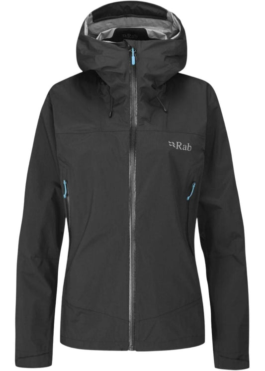 RAB Downpour Plus 2.0 women’s jacket black - My Luxe Brands